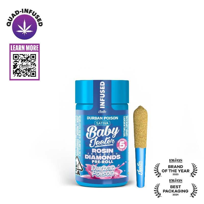 Jeeter - Durban Poison Infused Preroll 5pk 2.5g