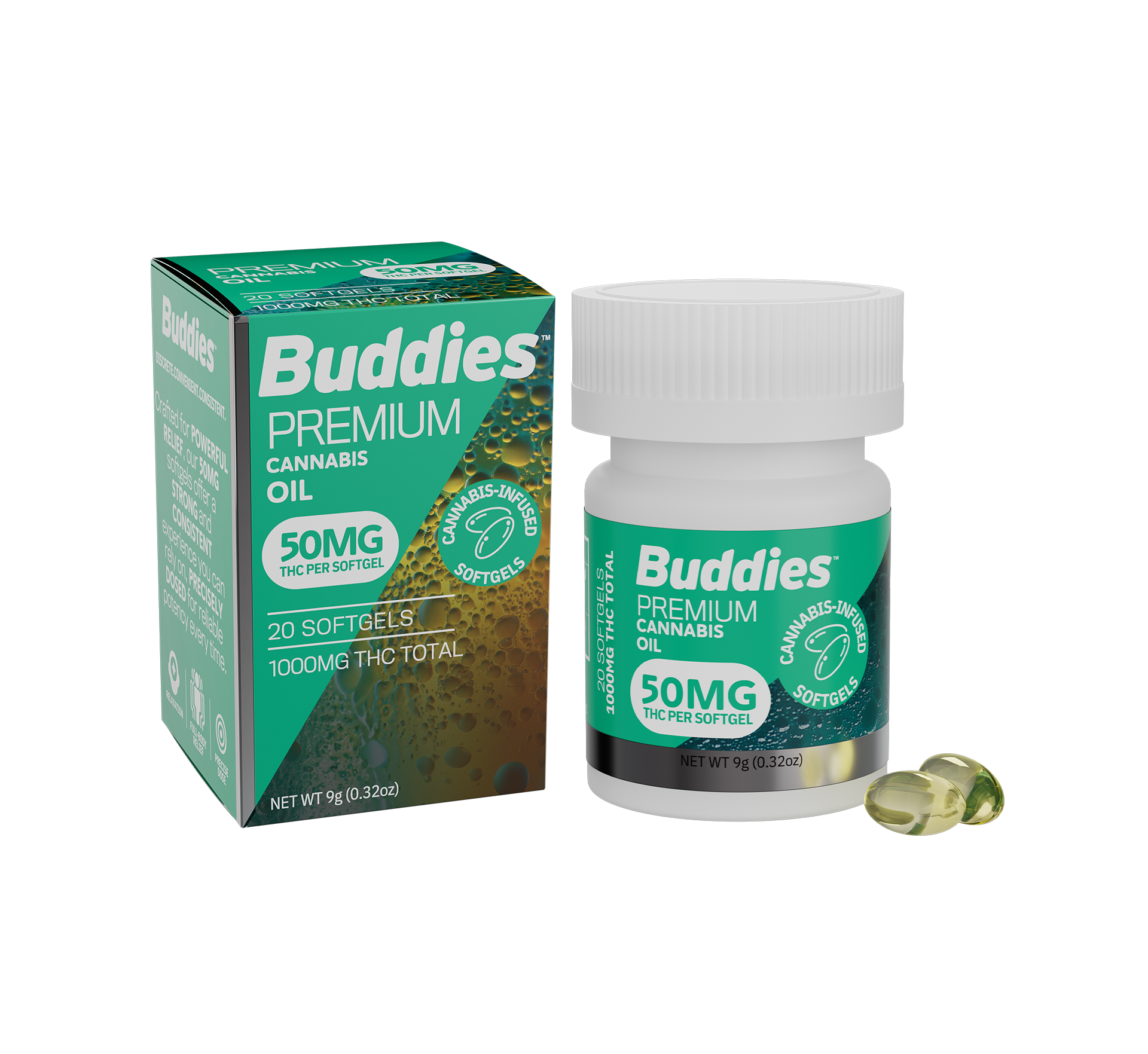 BUDDIES: PCO THC Softgels 50mg/20ct