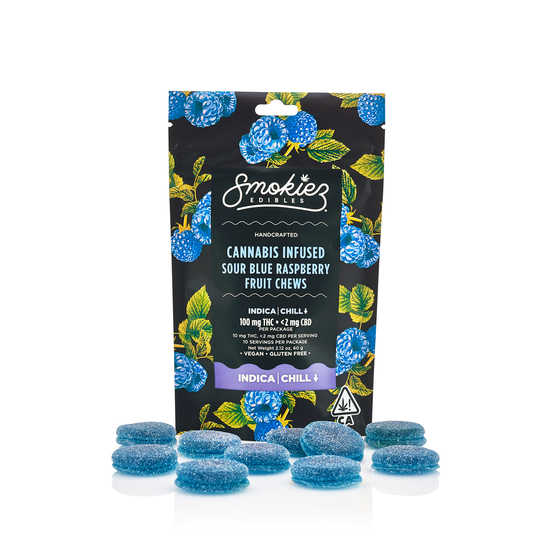 Smokiez | Gummies | Sour Blue Raspberry | 10 pc