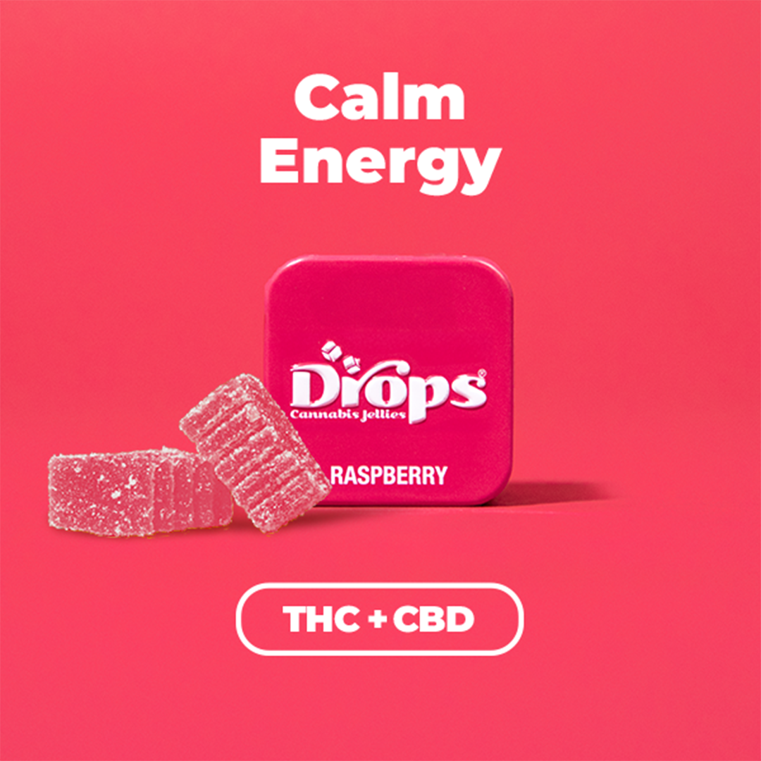 Drops - Edible: Raspberry (Calm Energy 2pk) - 100mg