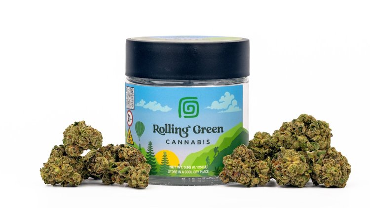 Rolling Greens | Trop Cherry| Sativa 3.5G (Green Jar)