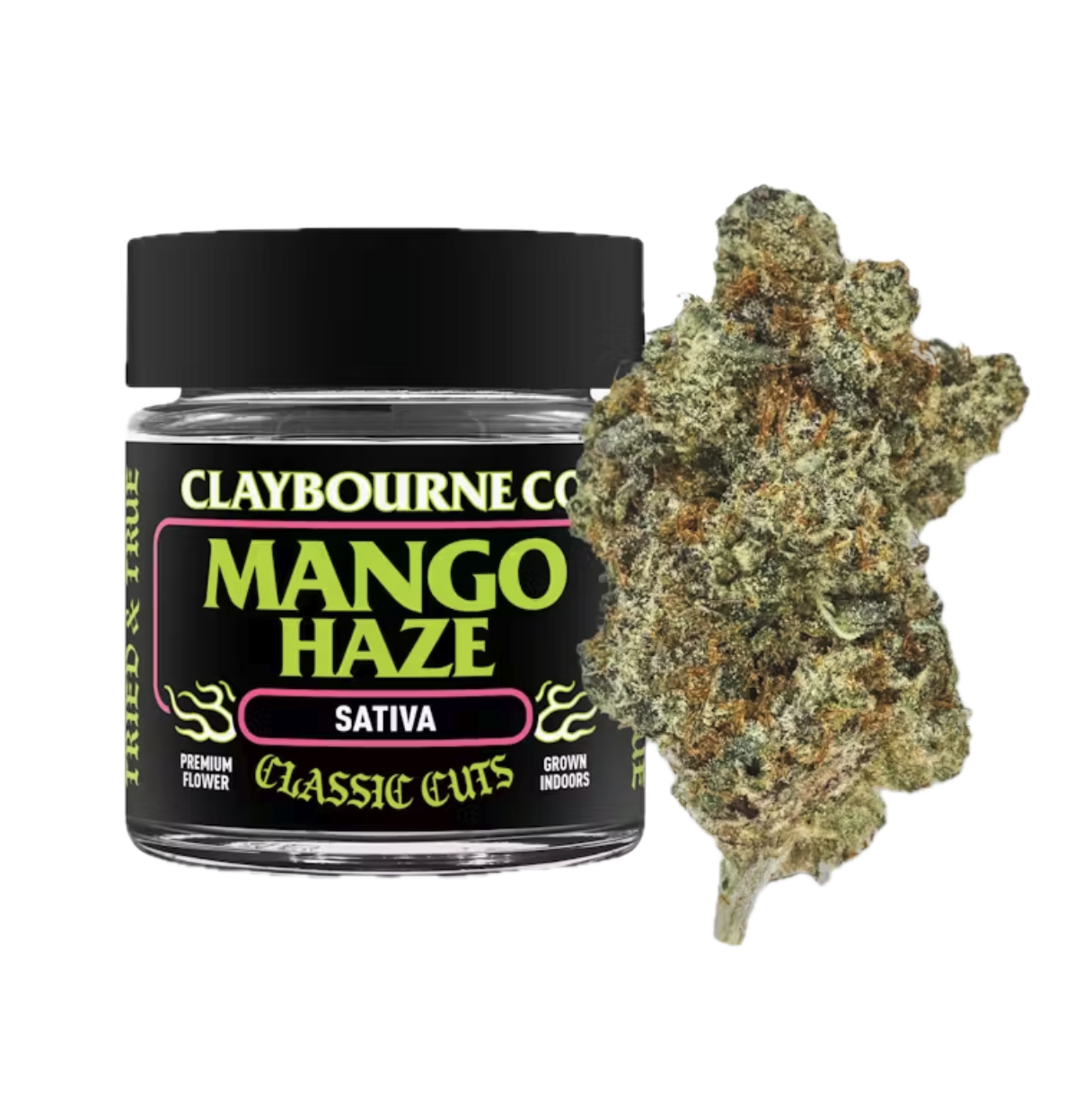 Claybourne Co. Mango Haze Flower Strain (sativa), 3.5g