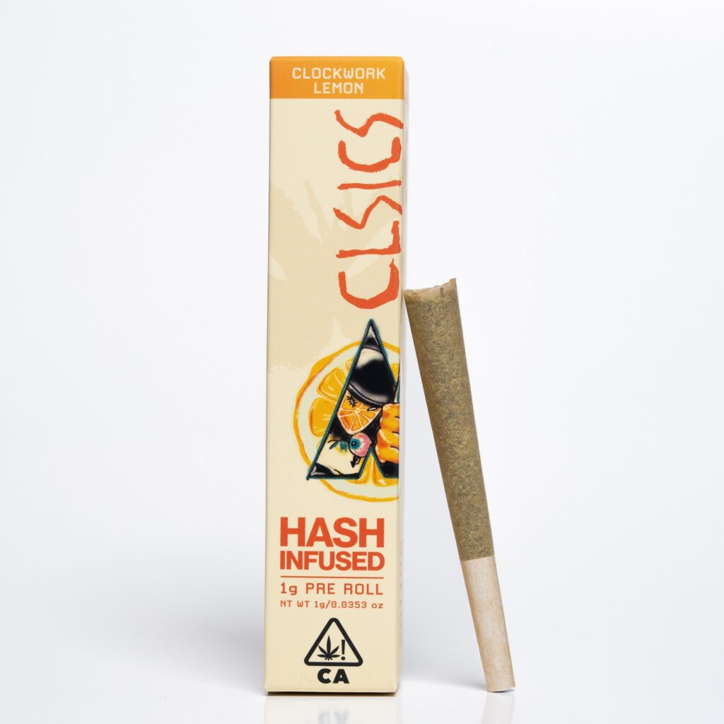 CLSICS Hash Infused Preroll 1g Clockwork Lemon