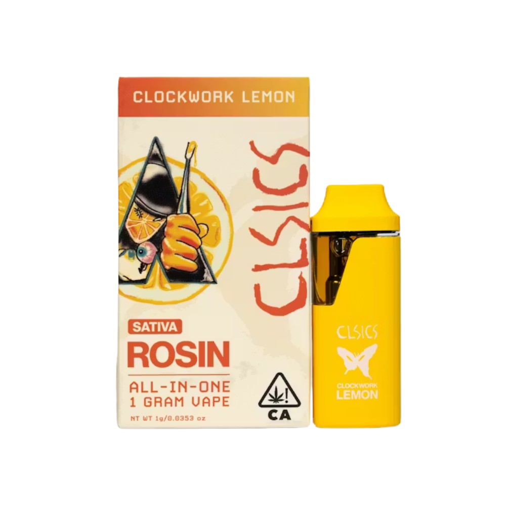 CLOCKWORK LEMON LIVE ROSIN ALL IN ONE DISPOSABLE 1G - CLSICS