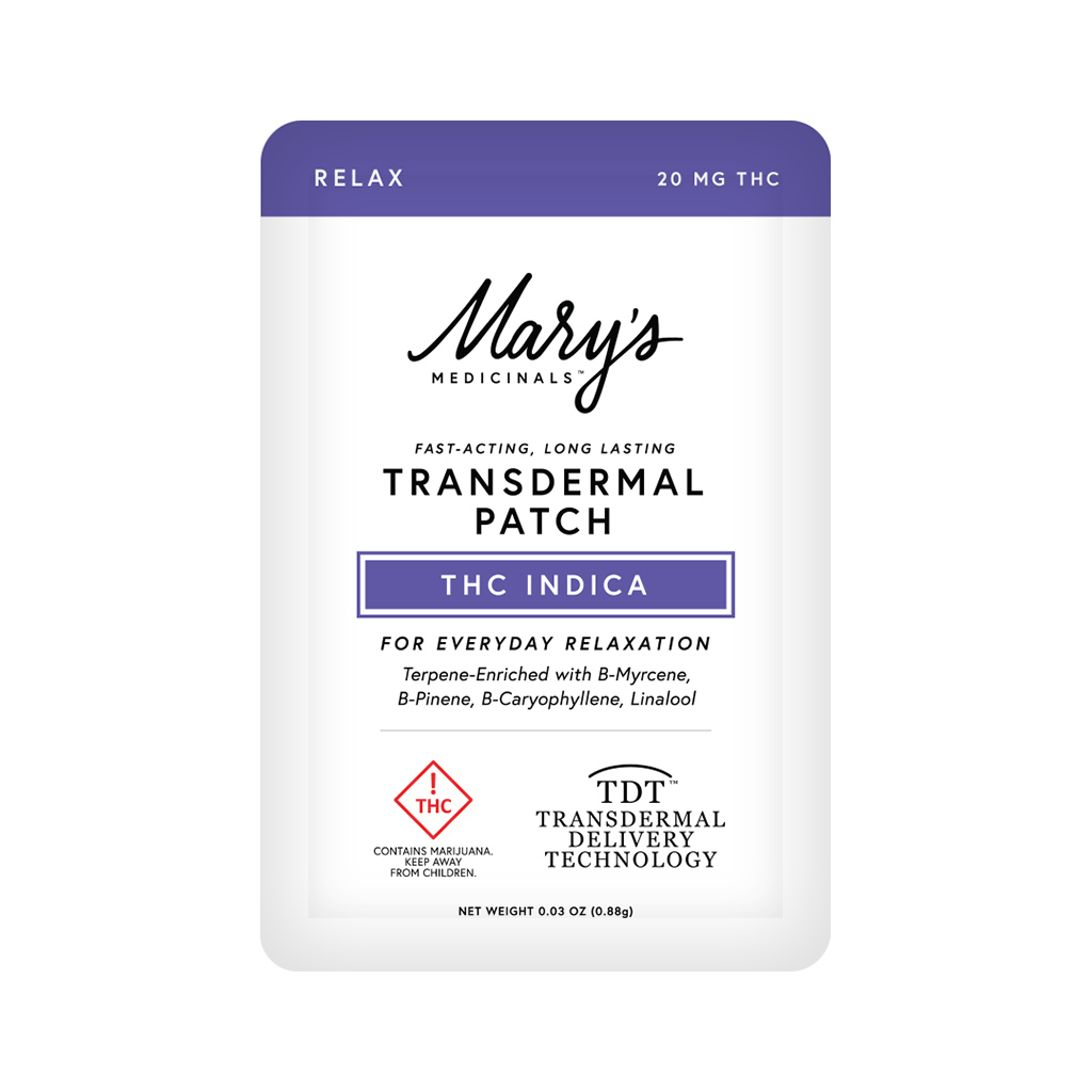Indica Transdermal PATCH 20mg - Mary's Medicinals