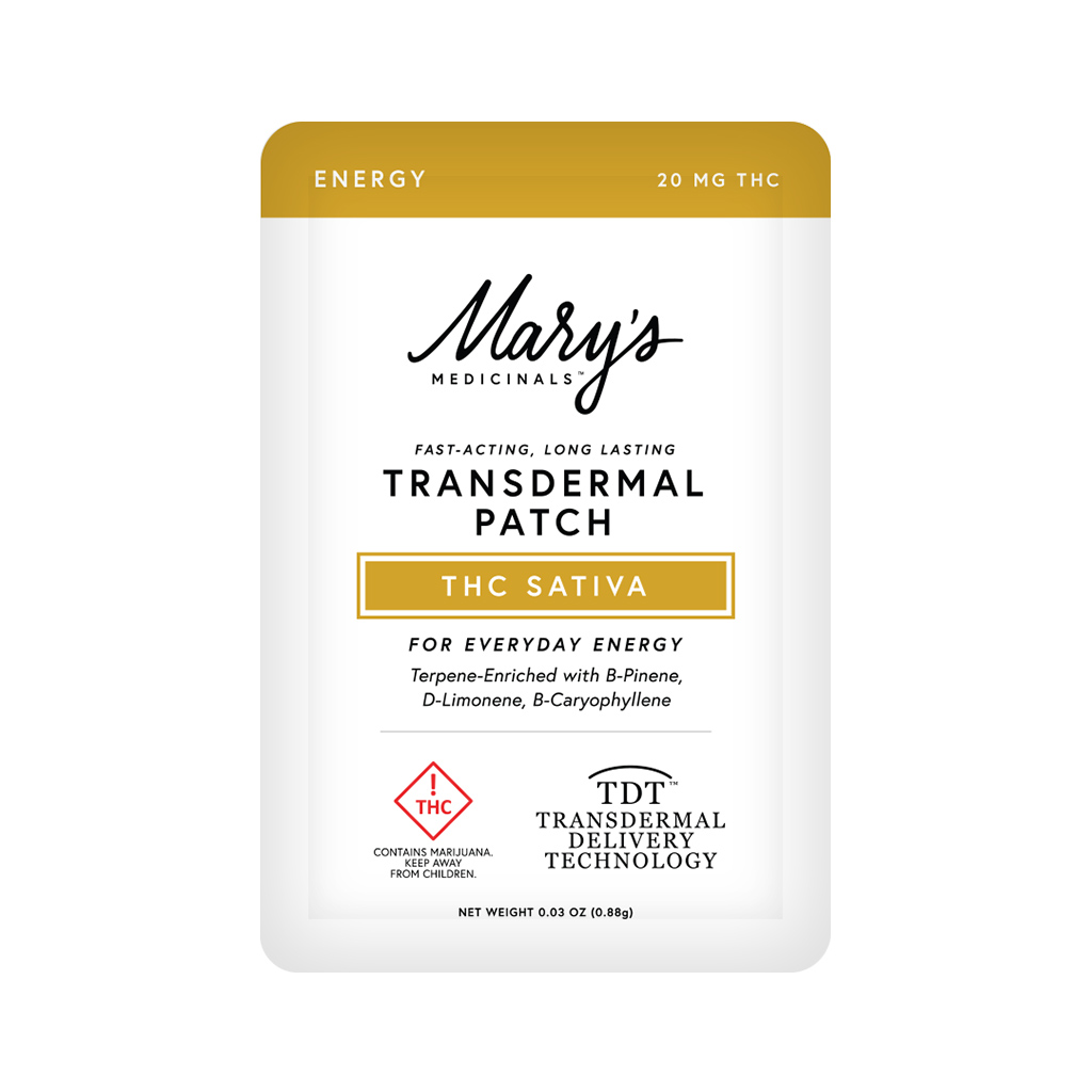 Sativa Transdermal PATCH 20mg - Mary's Medicinals