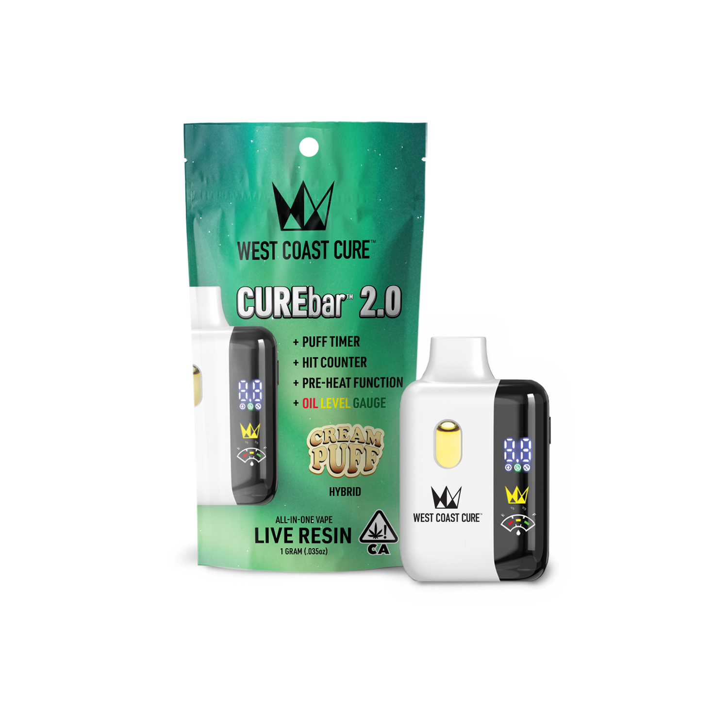 WCC | CUREbar | Live Resin | Cream Puff | 1g