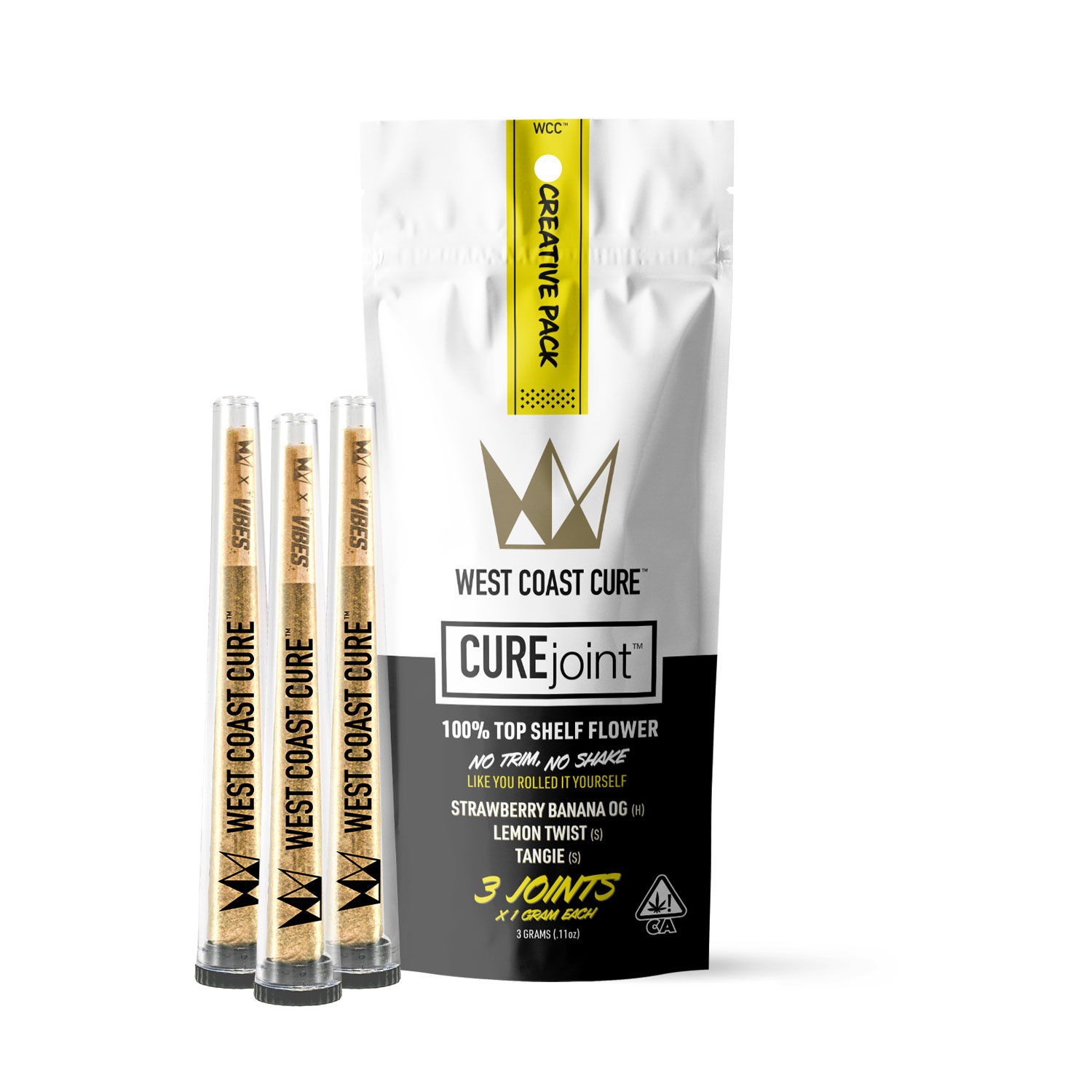 WCC | Pre Rolls | CUREjoint | Creative Pack | 1g | 3 pack