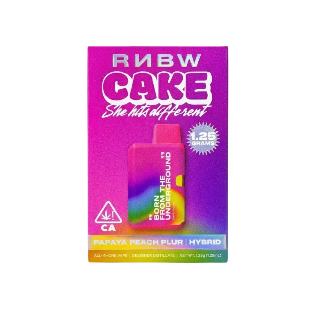 CAKE she hits different: Papaya Peach Plur - Cake She Hits Different X Rnbw