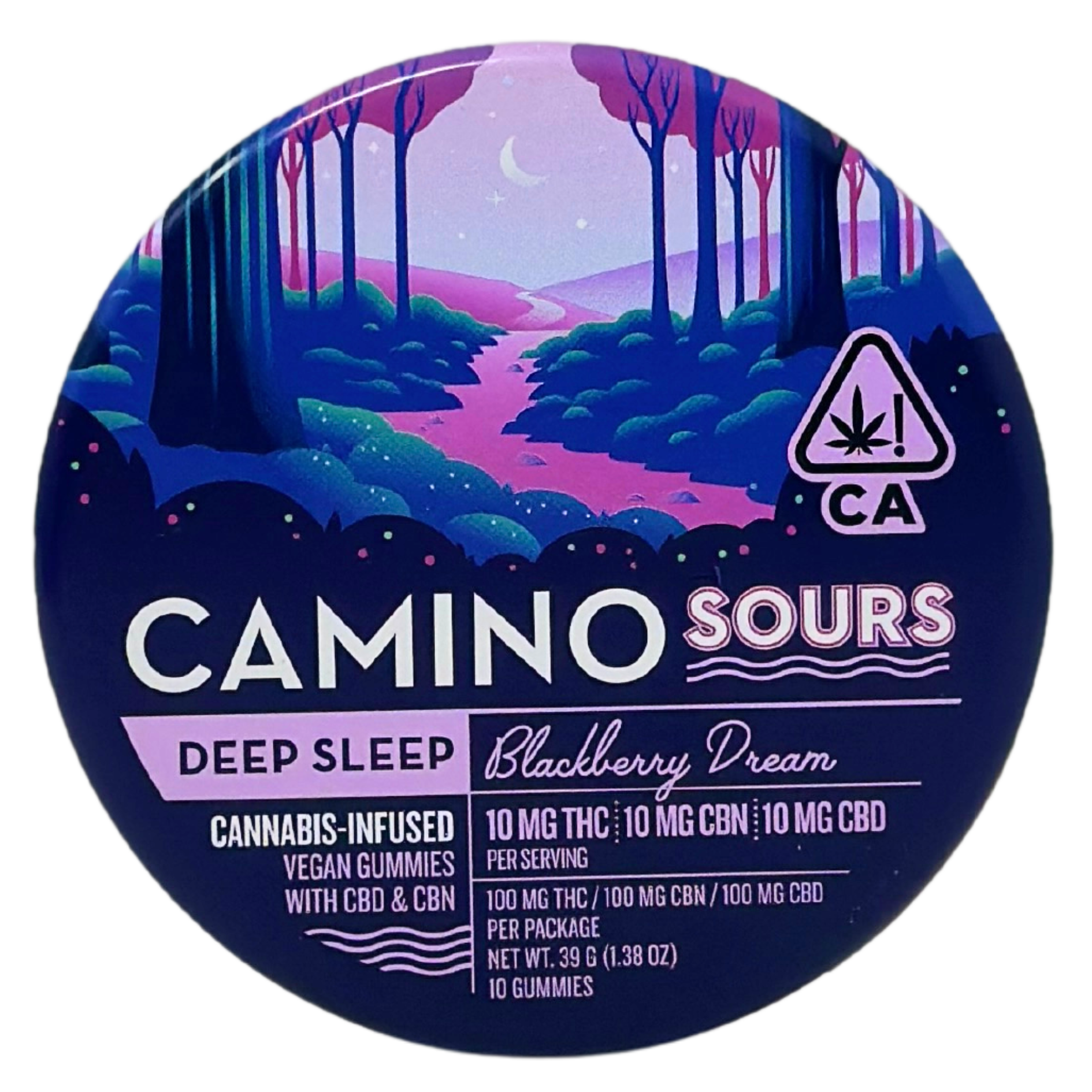 Camino - Sours - Deep Sleep - Blackberry CBN 1:1:1 - Gummies - 10pk - 100mg