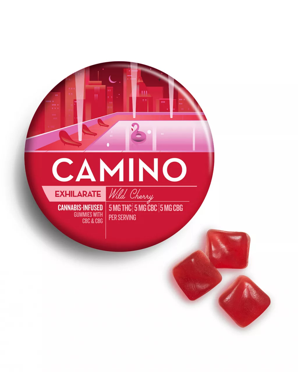 Kiva Camino Gummies Wild Cherry THC:CBC:CBG