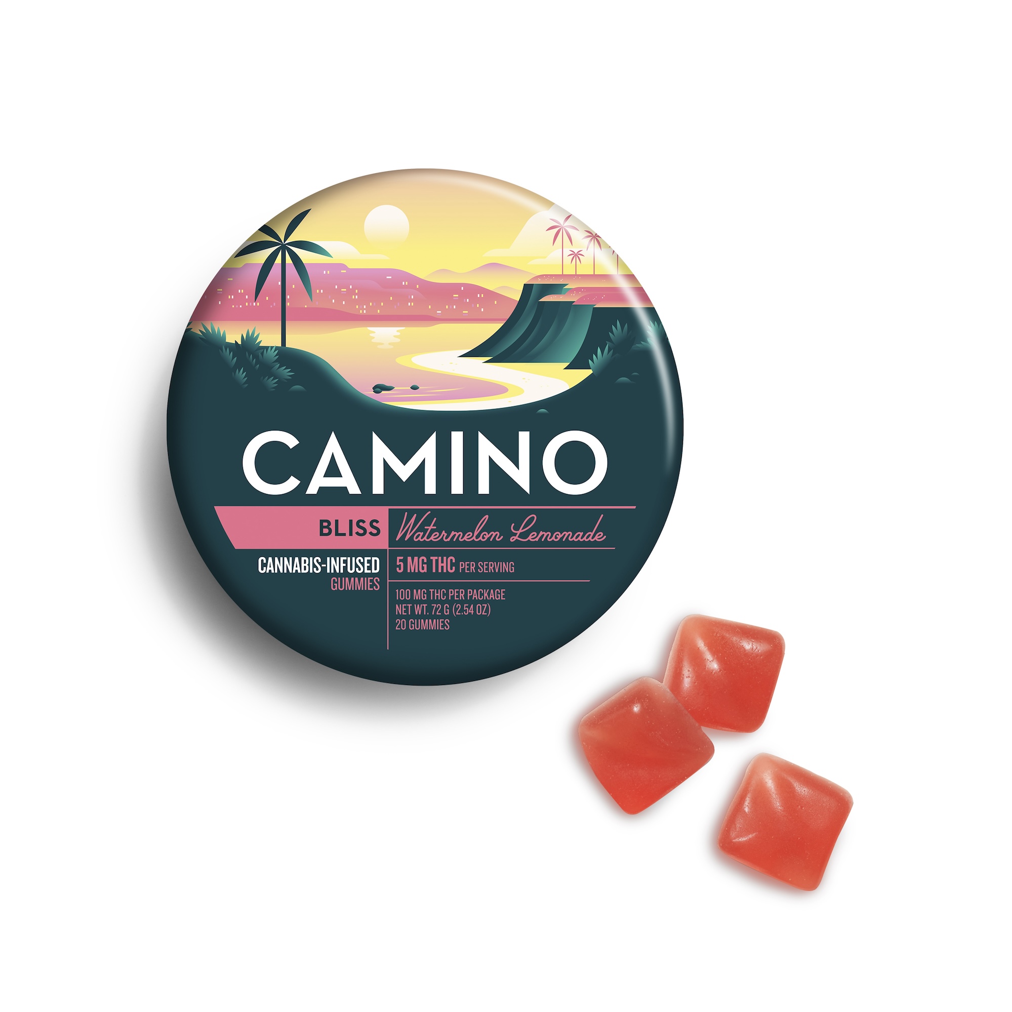Watermelon Lemonade 5mg Gummies 20 Pack | Camino