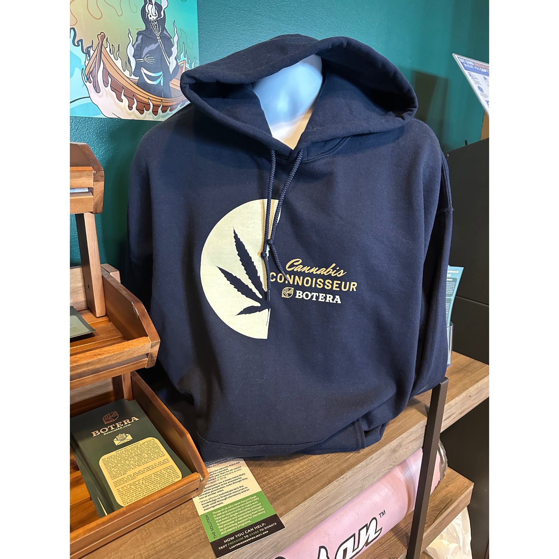 Botera Navy Blue Cannabis Connoisseur Sweatshirt