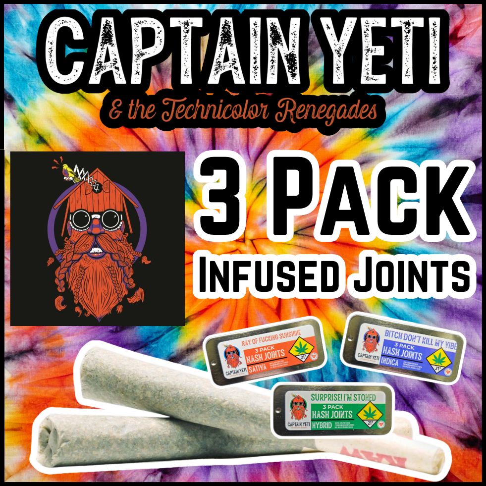 Captain Yeti | Bitch Don't Kill My Vibe | Hash Infused Pre-rolls | 3 x .5g