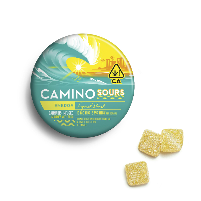 Camino Sours 1:1 Tropical Burst Gummies 100mg 20pk (THC:THCV) (GF/DF)