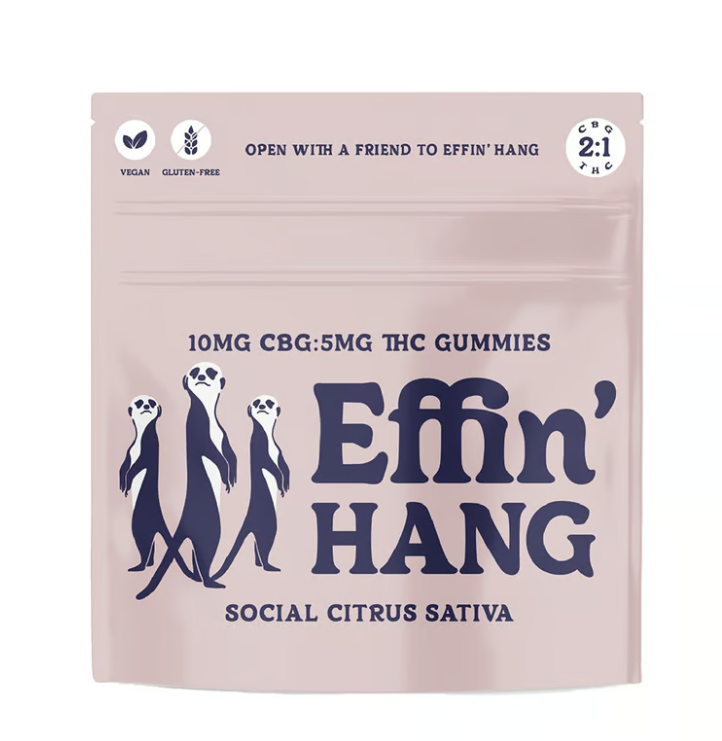 Hang Social Citrus Sativa Gummies 2:1 CBG:THC- 10 Pack