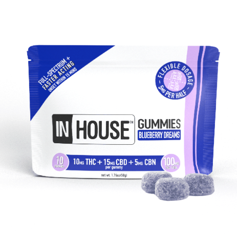 In House 2:1 Blueberry Dream Gummies 100mg 10pk (THC:CBN)