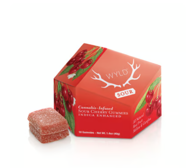 WYLD Sour Cherry Gummies 100mg 10pk
