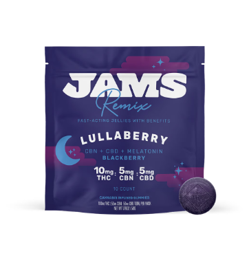 Jams 1:1:1 Lullaberry Fast-Acting Nano Jellies 100mg 20pk (THC:CBD:CBN)