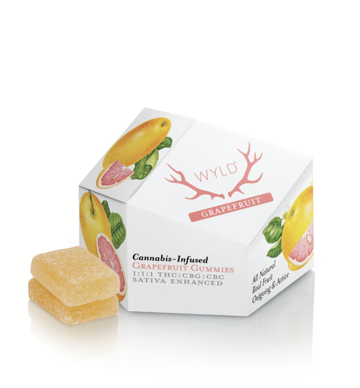 WYLD 1:1:1 Grapefruit Gummies 100mg 10pk (THC:CBG:CBC)