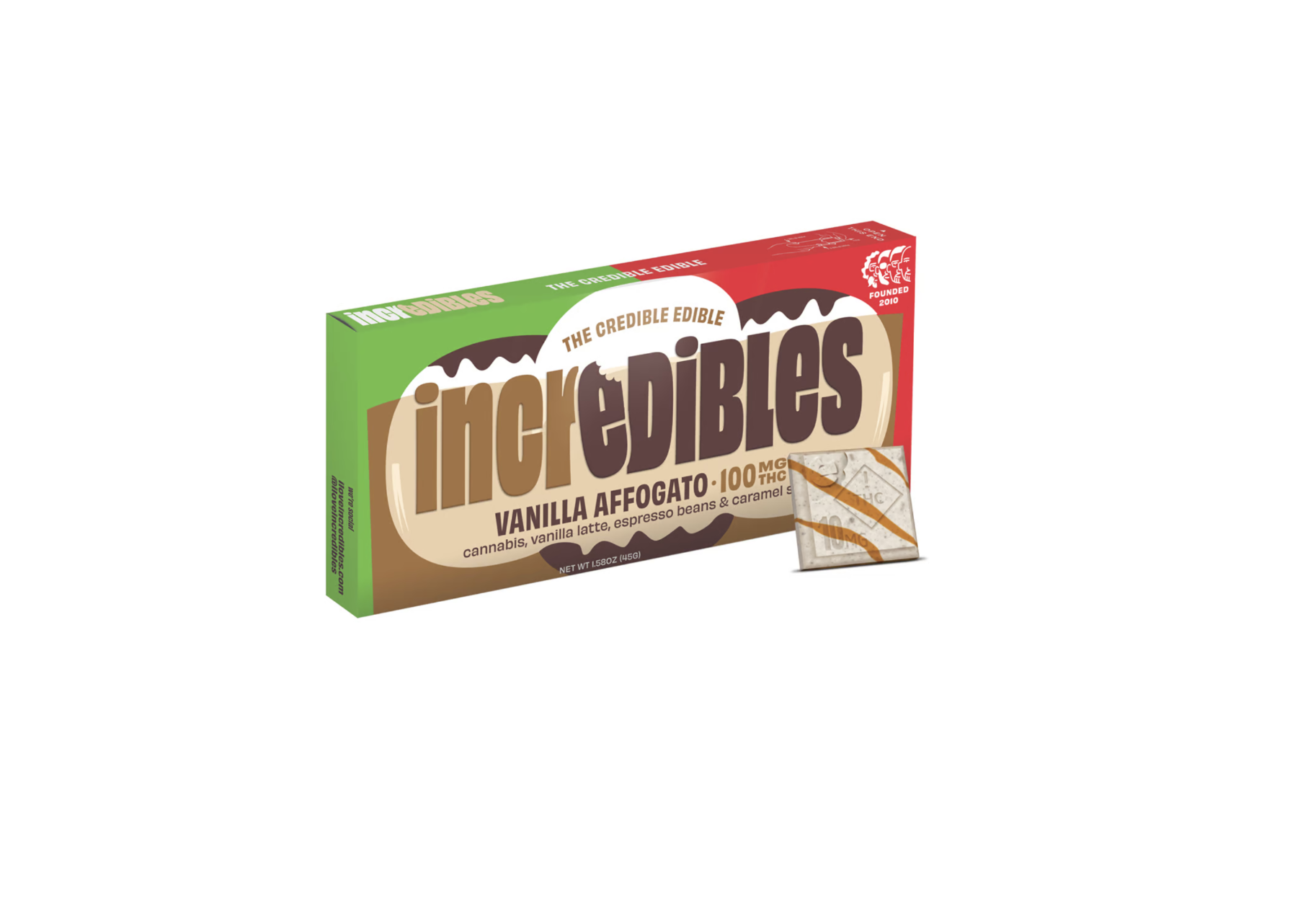 Incredibles Affogato Chocolate Bar 100mg (GF)