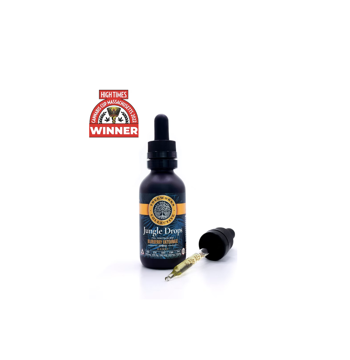Jungle Drops - Hybrid - 1300mg TAC (300mg CBD | 300mg CBC | 300mg CBG | 300mg CBN | 100mg THC)