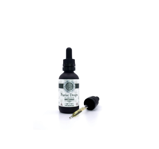 Treeworks 1:1 Purist Drops 1000mg 50mL Tincture (THC:CBD) - Simply Cannabis