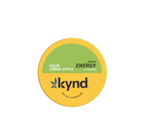 KYND 1:1 Energy Sour Green Apple Gummies 100mg 10pk (THC:THCV)