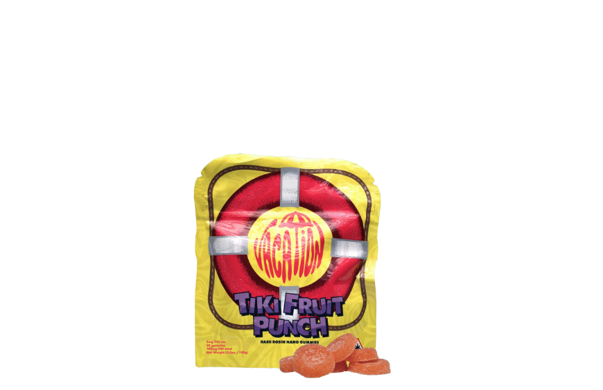 Vacation Tiki Fruit Punch Hash Rosin Gummies 100mg 20pk (V/GF)