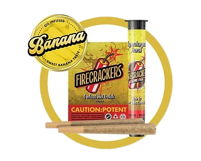Firecrackers Banana Candy 0.7g 5pk Infused Prerolls
