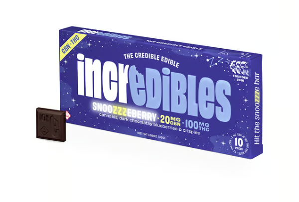 5:1 Snoozzzeberry Bar + CBN | Chocolate | 10 pack | 100mg THC / 20mg CBN