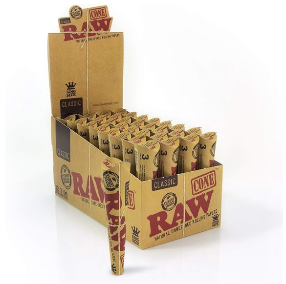 Raw King Size Cones 3pk