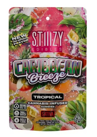 CARIBBEAN BREEZE STIIIZY EDIBLES - 100MG GUMMIES