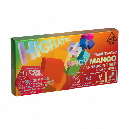 Spicy Mango Sour Gummies | 1:1 THC:CBG | 100mg