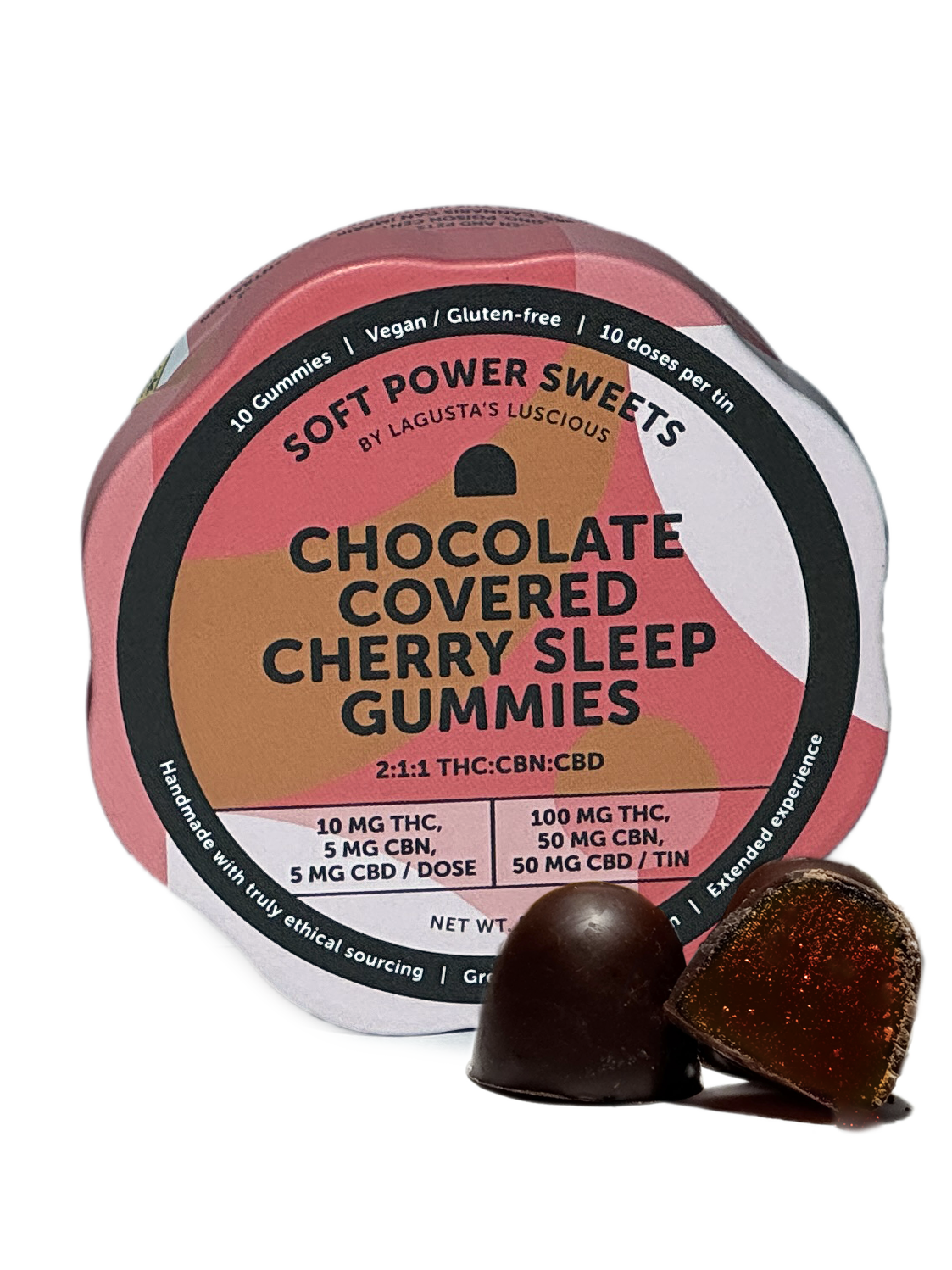 Soft Power Sweets | Chocolate Covered Cherry Sleep Gummies | 100mg