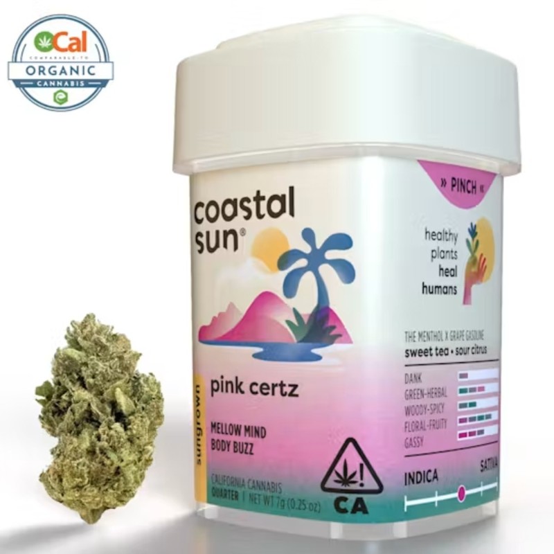 Coastal Sun Pink Certz (H) Sungrown Flower 7g