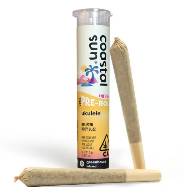 Coastal Sun Greenhouse Infused Preroll 2pk 1.5g - Ukelele (S)