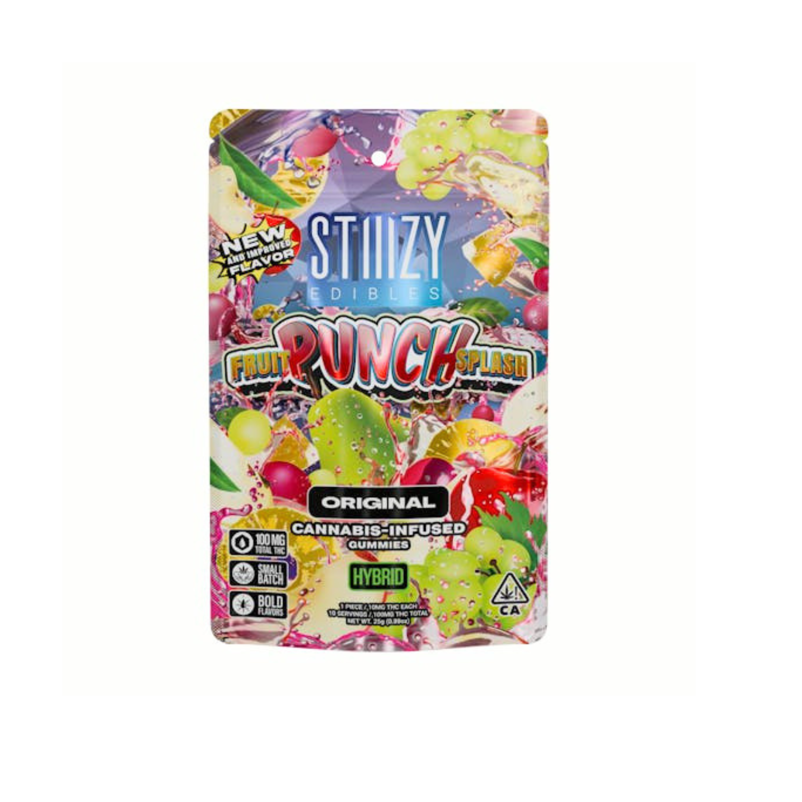 - FRUIT PUNCH SPLASH - Gummies 100mg THC Edibles