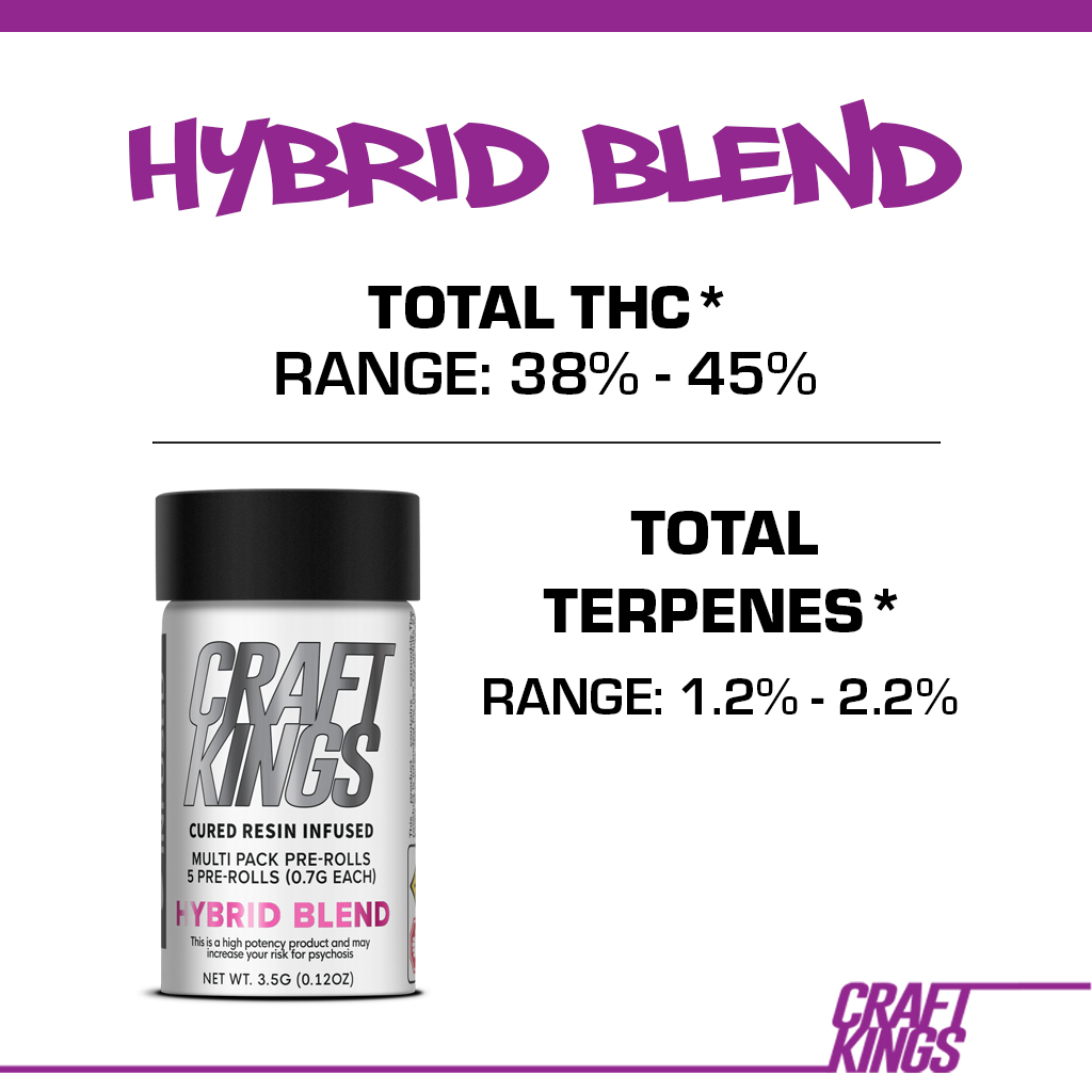 Craft Kings | Infused | Hybrid Blend | 5pk