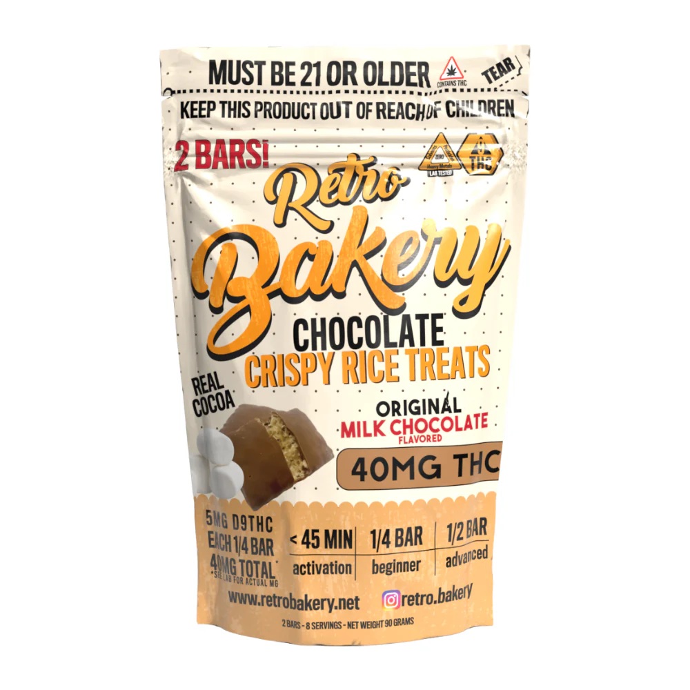Retro Bakery | Chocolate Covered Rice Crispy Treat 40mg | Hybrid