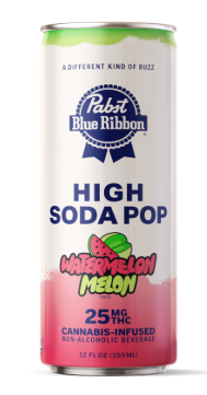 PABST BLUE RIBBON: Watermelon Melon 25mg High Soda (H)