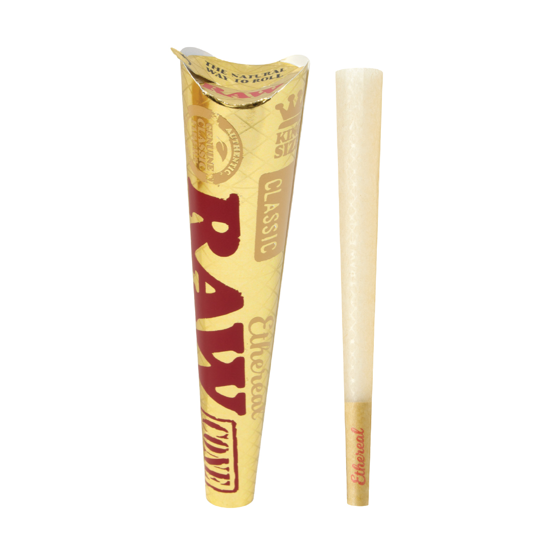 KING SIZE ETHEREAL RAW CONES (3PK) - RAW
