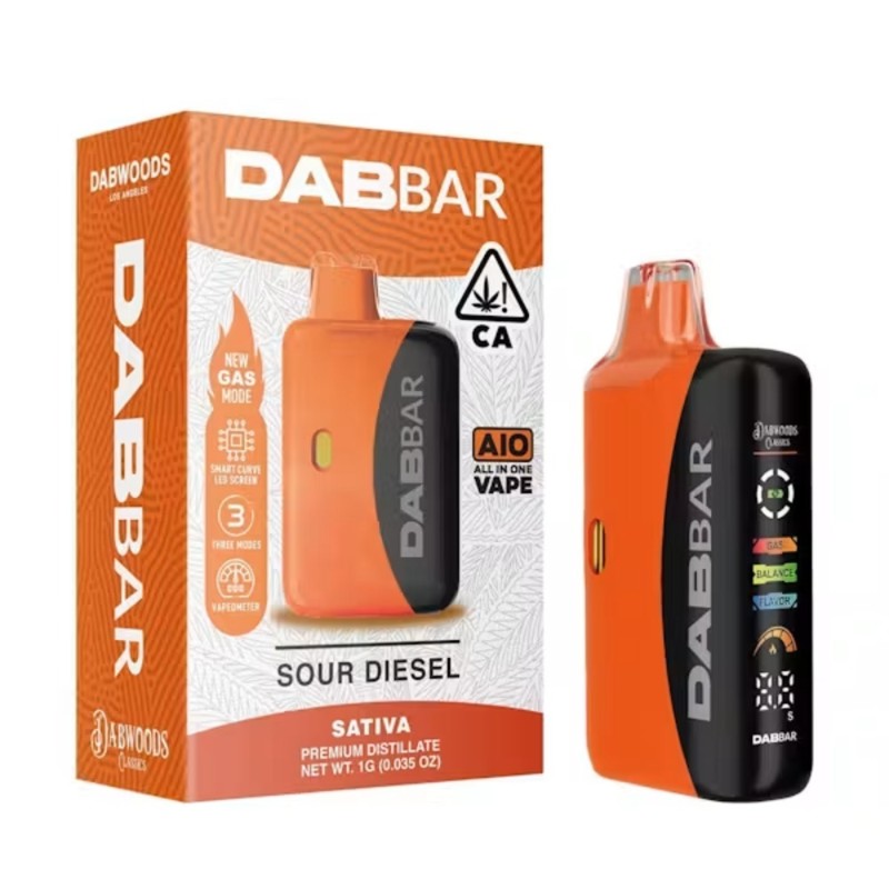 Dabwoods Sour Diesel (S) Distillate AIO 1g