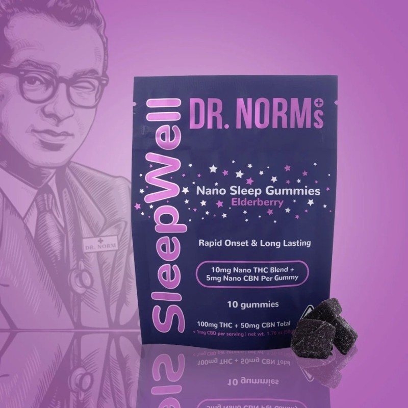 Dr. Norm's Elderberry THC:CBN SleepWell Gummies 100:50mg