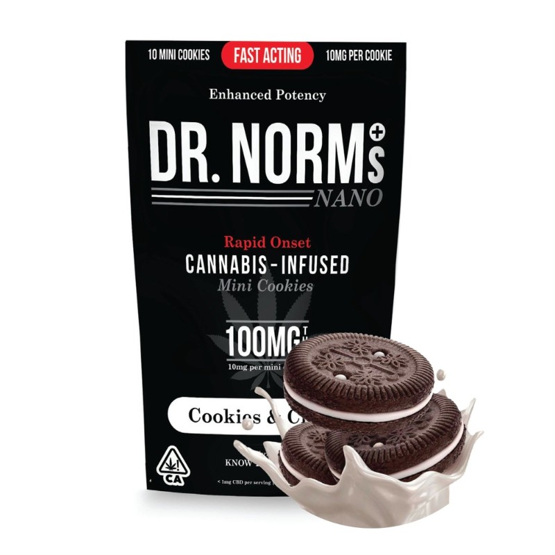 Dr. Norm's Nano Cookies & Cream (H) Cookies 10pk 100mg