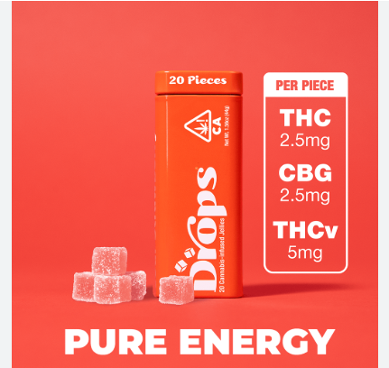 Drops Strawberry THC:CBG:THC-V 20pk