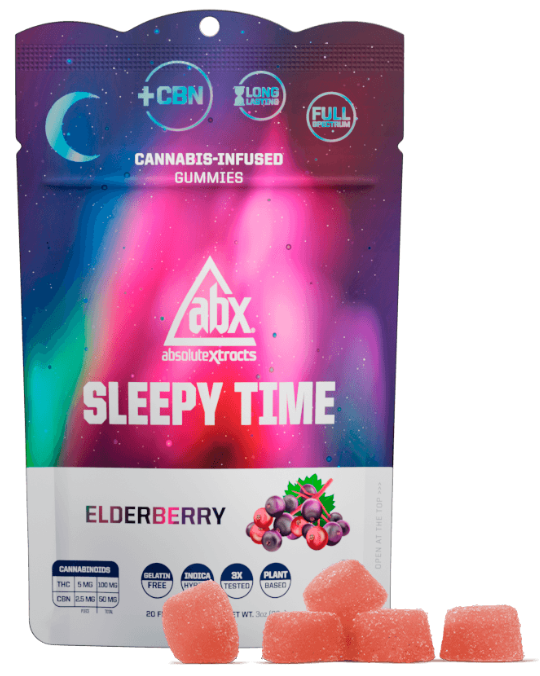 ABSOLUTE XTRACTS: Sleepy Time Full Spectrum Elderberry Gummies 20ct (I)