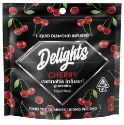 DELIGHTS GUMMIES: Cherry Liquid Diamond Infused Gummies (I)
