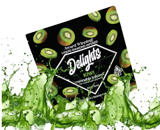 DELIGHTS GUMMIES: Kiwi Liquid Diamond Infused (H)