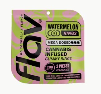 FLAV: Watermelon Live Resin Mega Rings 100mg (S)